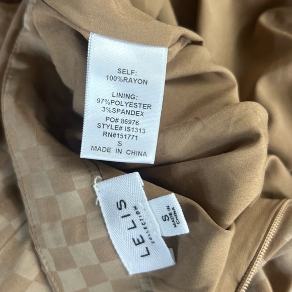 LE LIS Satin Check Button Shirt Mini Skirt Preppy Minimalist 2 Piece Set Size S - Picture 9 of 15